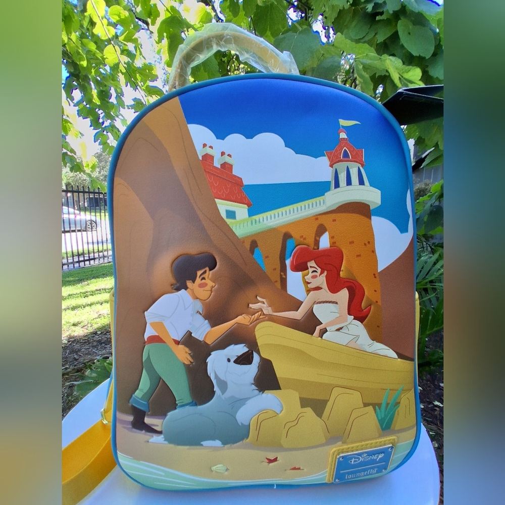 🔥NWT Disney LOUNGEFLY ARIEL THE LITTLE MERMAID Backpack - Picture 2 of 15